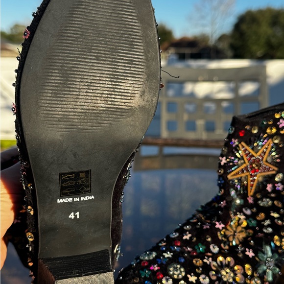 Embellished Black Ankle Boots - Picture 7 of 10